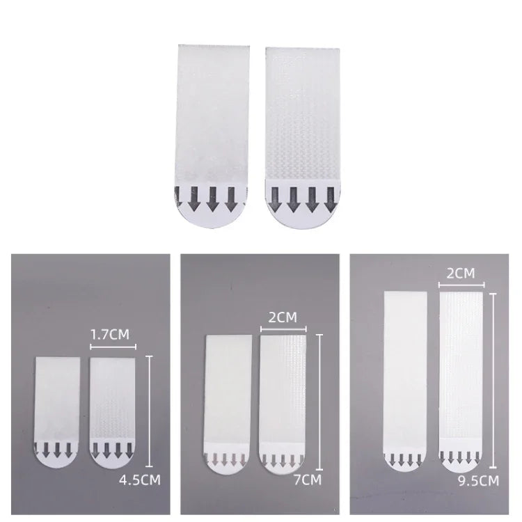 Bandes de suspension pour cadres photo avec crochet et boucle, 9,5x2cm, 4,5x1,7cm, 9,5x2cm