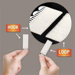 Bandes de suspension pour cadres photo avec crochet et boucle, 9,5x2cm, 4,5x1,7cm, 9,5x2cm