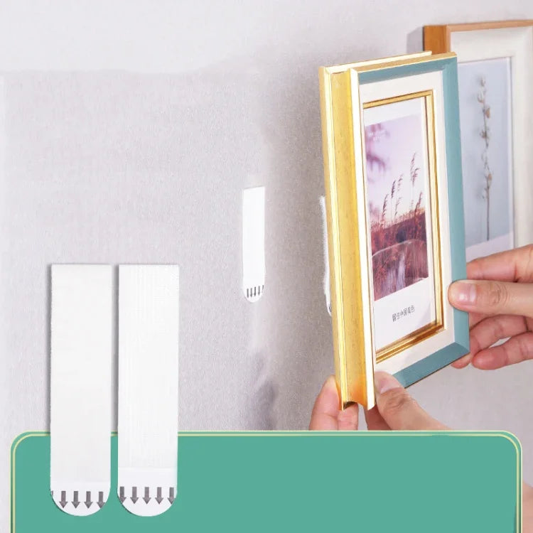 Bandes de suspension pour cadres photo avec crochet et boucle, 9,5x2cm, 4,5x1,7cm, 9,5x2cm