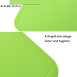 2 planches à découper auxiliaires pour bébé, pour fruits et légumes, en plastique, 2 roses, 2 vertes