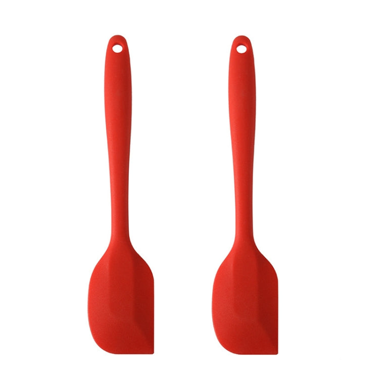 2 racloirs spatules en silicone intégrés, pour la crème et le chocolat, grand rouge, grand rose, grand jaune, grand bleu, grand noir, grand vert, grand violet, grand orange