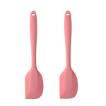 2 racloirs spatules en silicone intégrés, pour la crème et le chocolat, grand rouge, grand rose, grand jaune, grand bleu, grand noir, grand vert, grand violet, grand orange