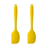 2 racloirs spatules en silicone intégrés, pour la crème et le chocolat, grand rouge, grand rose, grand jaune, grand bleu, grand noir, grand vert, grand violet, grand orange