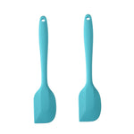 2 racloirs spatules en silicone intégrés, pour la crème et le chocolat, grand rouge, grand rose, grand jaune, grand bleu, grand noir, grand vert, grand violet, grand orange