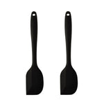 2 racloirs spatules en silicone intégrés, pour la crème et le chocolat, grand rouge, grand rose, grand jaune, grand bleu, grand noir, grand vert, grand violet, grand orange