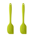 2 racloirs spatules en silicone intégrés, pour la crème et le chocolat, grand rouge, grand rose, grand jaune, grand bleu, grand noir, grand vert, grand violet, grand orange
