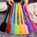 2 racloirs spatules en silicone intégrés, pour la crème et le chocolat, grand rouge, grand rose, grand jaune, grand bleu, grand noir, grand vert, grand violet, grand orange