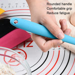 2 racloirs spatules en silicone intégrés, pour la crème et le chocolat, grand rouge, grand rose, grand jaune, grand bleu, grand noir, grand vert, grand violet, grand orange