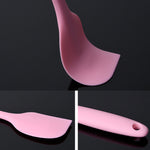 2 racloirs spatules en silicone intégrés, pour la crème et le chocolat, grand rouge, grand rose, grand jaune, grand bleu, grand noir, grand vert, grand violet, grand orange