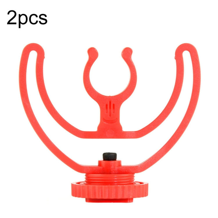 2 supports de montage microphone avec fixation sabot froid, 2 supports sabot froid rouges, 2 supports sabot froid noirs