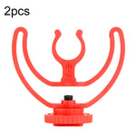 2 supports de montage microphone avec fixation sabot froid, 2 supports sabot froid rouges, 2 supports sabot froid noirs