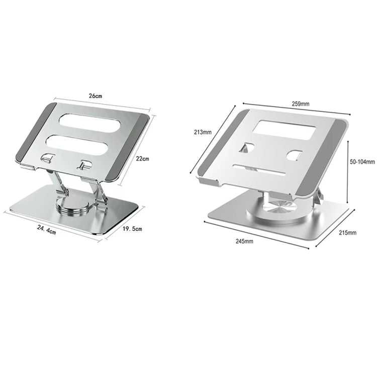 Support de Refroidissement Pliable et Rotatif Multifonctionnel pour Ordinateur Portable, Spéc. : SP-086 (Argent), SP-086 (Gris), SP-88 (Argent), SP-88 (Gris)