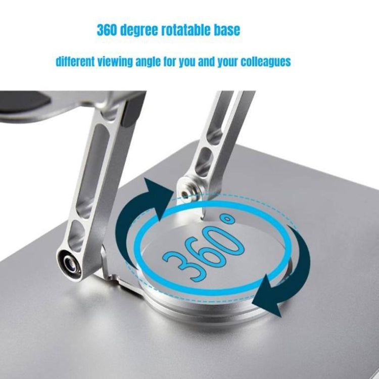 Support de Refroidissement Pliable et Rotatif Multifonctionnel pour Ordinateur Portable, Spéc. : SP-086 (Argent), SP-086 (Gris), SP-88 (Argent), SP-88 (Gris)