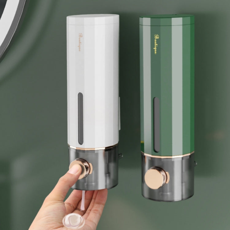 Distributeur de savon mural manuel pour hôtel, salle de bain, mousse, 450 ml/vert foncé, 450 ml/blanc