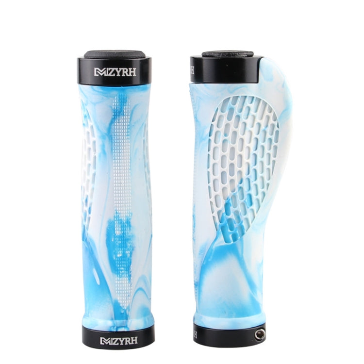 MZYRH 1 paire de poignées de guidon de vélo de montagne avec protections, MZYRH noir et blanc, MZYRH noir bleu, MZYRH blanc et bleu, MZYRH noir et jaune, MZYRH vert foncé, MZYRH noir et rouge