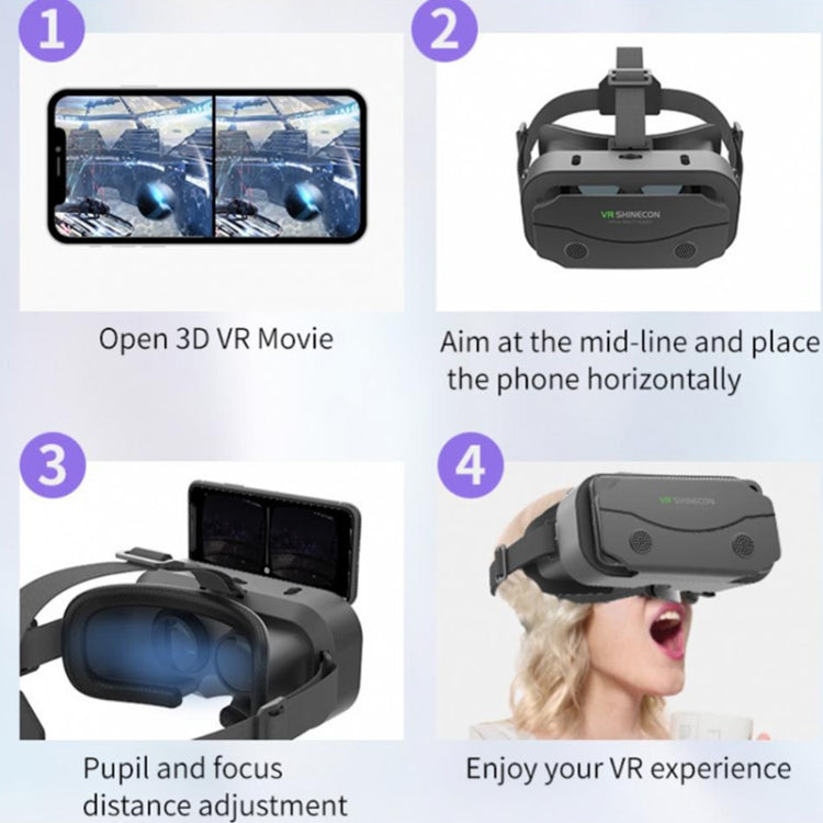 Lunettes VR VRSHINECON G13 pour réalité virtuelle, téléphone mobile, films, jeux 3D numériques, G13