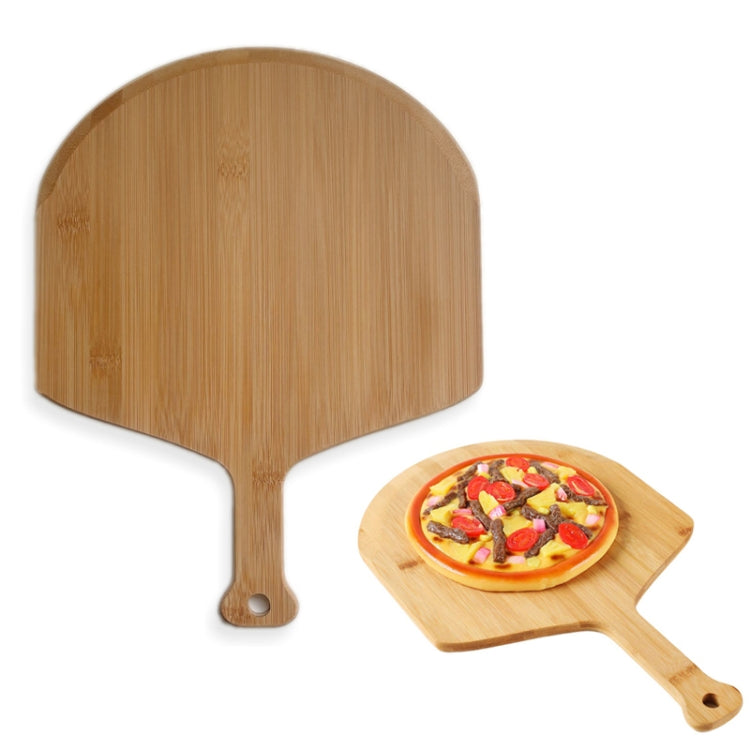 Pelle à pizza en bambou Planche à découper plateau de service pour la cuisson des fromages et des steaks, 38,5x29,5x1cm