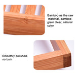 Étagère de baignoire antidérapante multifonctionnelle en bambou, couleur bambou, blanc