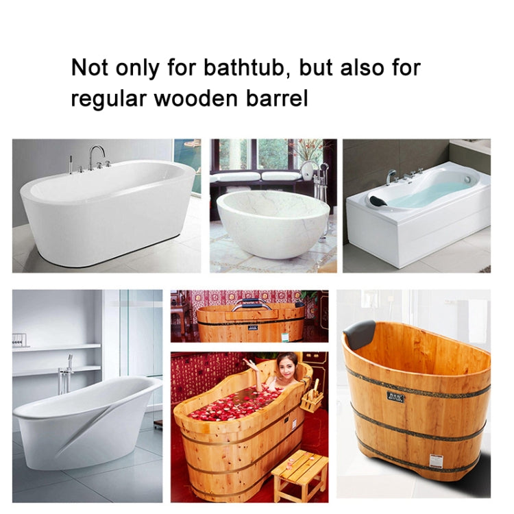 Étagère de baignoire antidérapante multifonctionnelle en bambou, couleur bambou, blanc