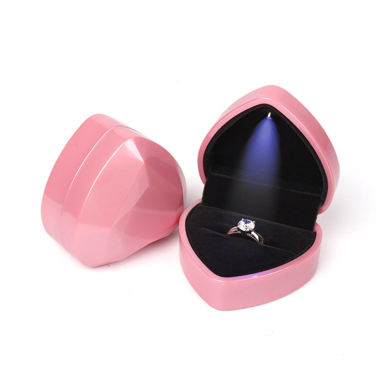 017015-20 Heart-shaped LED Light Ring Necklace Storage Box without Jewelry, Spec:, Pendant(Black), Ring(White), Pendant(Pink), Ring(Red), Ring(Gold), Ring(Blue), Ring(Black), Ring(Pink), Pendant(White), Pendant(Red), Pendant(Gold), Pendant(Blue)