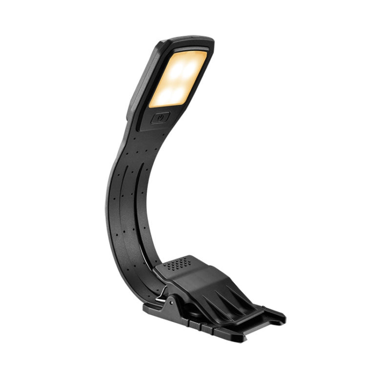 Lampe de lecture portable à pince, 4 vitesses, rechargeable, protection des yeux, lampe à pince 4 vitesses
