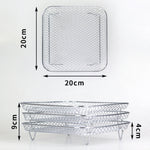 Accessoires pour friteuse à air chaud, grille vapeur à trois niveaux, grille de déshydratation empilable, carrée, rectangulaire