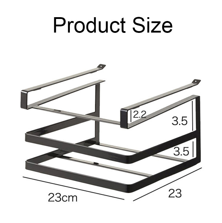 Support de rangement mural double couche sans perçage pour planches à découper de cuisine