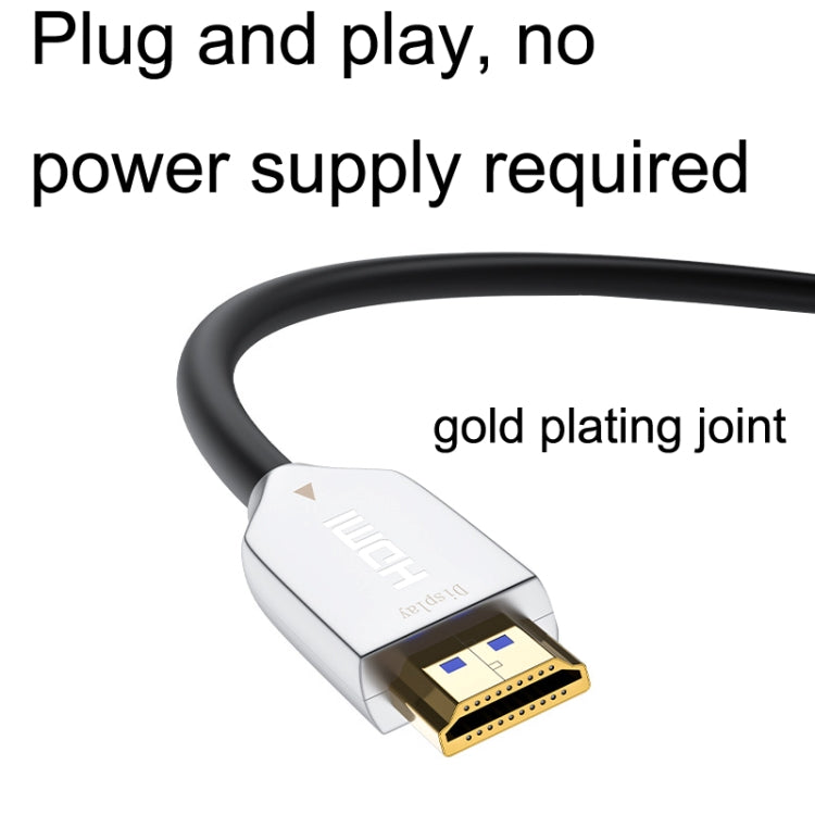 Câble de connexion moniteur ligne optique en fibre HDMI version 2.0 4K Ultra Haute Définition, longueurs : 10m, 15m, 20m, 25m, 30m, 35m, 40m, 50m, 60m avec arbre, 70m avec arbre, 80m avec arbre, 90m avec arbre, 100m avec arbre