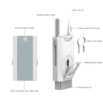 Q8 8-In-1 Multi-Function Headset Cleaning Pen Keyboard Mobile Phone Cleaner, White, Black, Blue