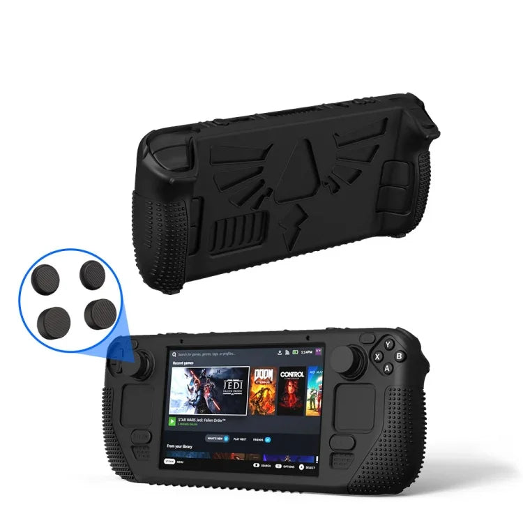 Étui de protection antidérapant en silicone pour consoles portables Steam Deck V V4-1 avec fonction support, V4-1 (noir), V4-1 (rouge), V4-1 (vert), V4-1 (bleu)
