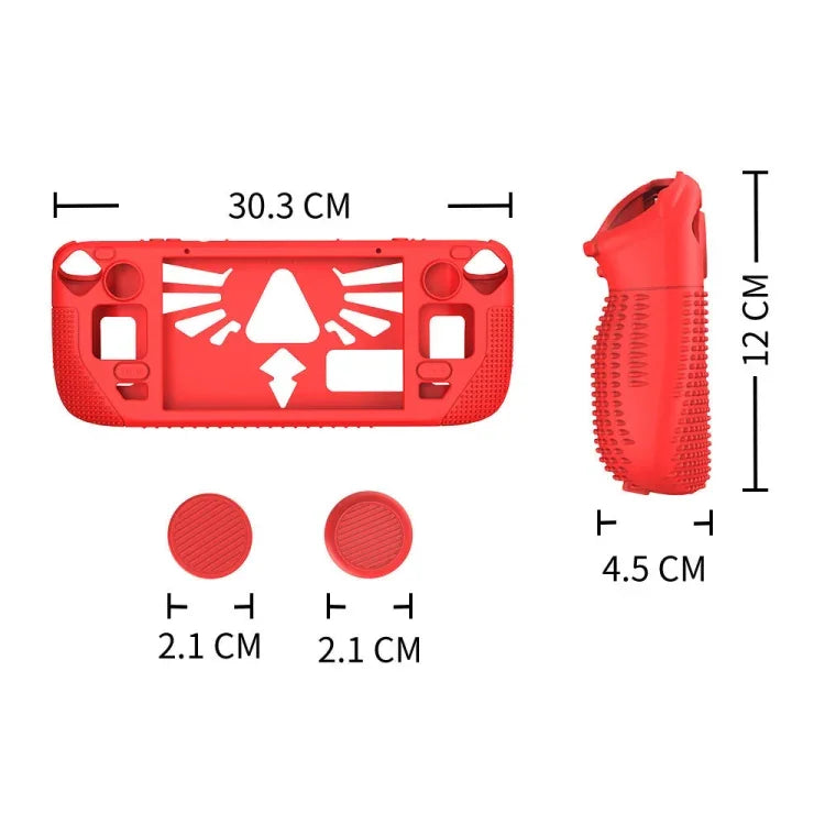 Étui de protection antidérapant en silicone pour consoles portables Steam Deck V V4-1 avec fonction support, V4-1 (noir), V4-1 (rouge), V4-1 (vert), V4-1 (bleu)