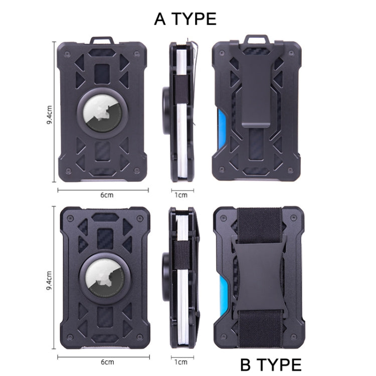 Pour portefeuille RFID antivol en métal avec porte-cartes AirTag 2e génération / AirTag 1re génération, ak-4 A Noir, ak-4 A Bleu, ak-4 A Argent, ak-4 A Gris, ak-4 B Noir, ak-4 B Argent, ak-4 B Bleu, ak-4 B Gris