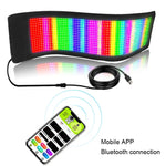 Écran LED flexible de voiture, contrôle par application mobile, connexion Bluetooth, S1664RGB 390x107mm, S1696RGB 672x122mm, S3264RGB 390x187mm, S3296RGB 672x218mm