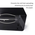 Porte-serviettes en papier à amortissement en acier inoxydable, support de rouleau de papier sans perforation, Style 2