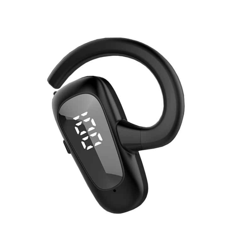 Écouteurs Bluetooth stéréo à affichage numérique à conduction osseuse, style : une seule oreille, doubles oreilles avec boîtier de charge