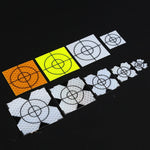 FP001 Autocollant Réfléchissant de Cartographie de Tunnel Diamant Point de Surveillance et de Mesure, Taille : 60x60mm, 60x60mm, 60x60mm avec Triangle