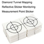 FP001 Autocollant Réfléchissant de Cartographie de Tunnel Diamant Point de Surveillance et de Mesure, Taille : 60x60mm, 60x60mm, 60x60mm avec Triangle