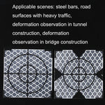 FP001 Autocollant Réfléchissant de Cartographie de Tunnel Diamant Point de Surveillance et de Mesure, Taille : 60x60mm, 60x60mm, 60x60mm avec Triangle