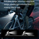 Lampe de vélo LED rechargeable USB pour extérieur, style : lumière avant, feu arrière, lumière avant + feu arrière