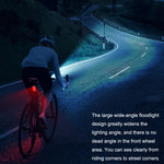 Lampe de vélo LED rechargeable USB pour extérieur, style : lumière avant, feu arrière, lumière avant + feu arrière