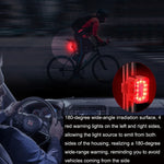 Lampe de vélo LED rechargeable USB pour extérieur, style : lumière avant, feu arrière, lumière avant + feu arrière