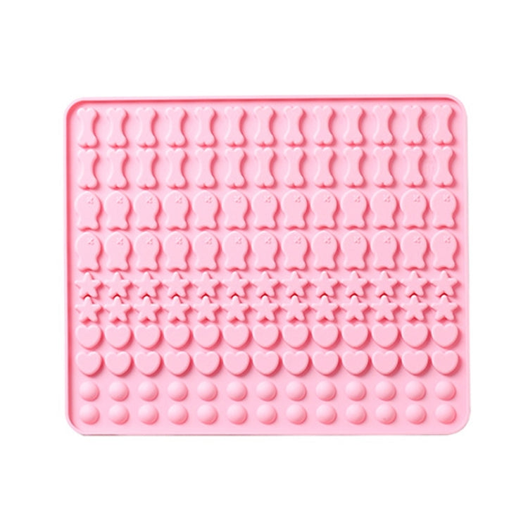 Tapis de cuisson en silicone à 130 cavités, mini moule à friandises pour animaux de compagnie, moule à pâtisserie pour chiens, moule à biscuits, moule à gâteaux, bleu, rose
