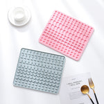 Tapis de cuisson en silicone à 130 cavités, mini moule à friandises pour animaux de compagnie, moule à pâtisserie pour chiens, moule à biscuits, moule à gâteaux, bleu, rose