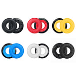 1 paire de housses d'écouteurs en éponge pour Sennheiser HD25-1II/25/25SP/25SP-II, noir, rouge, jaune, bleu, blanc, noir froissé