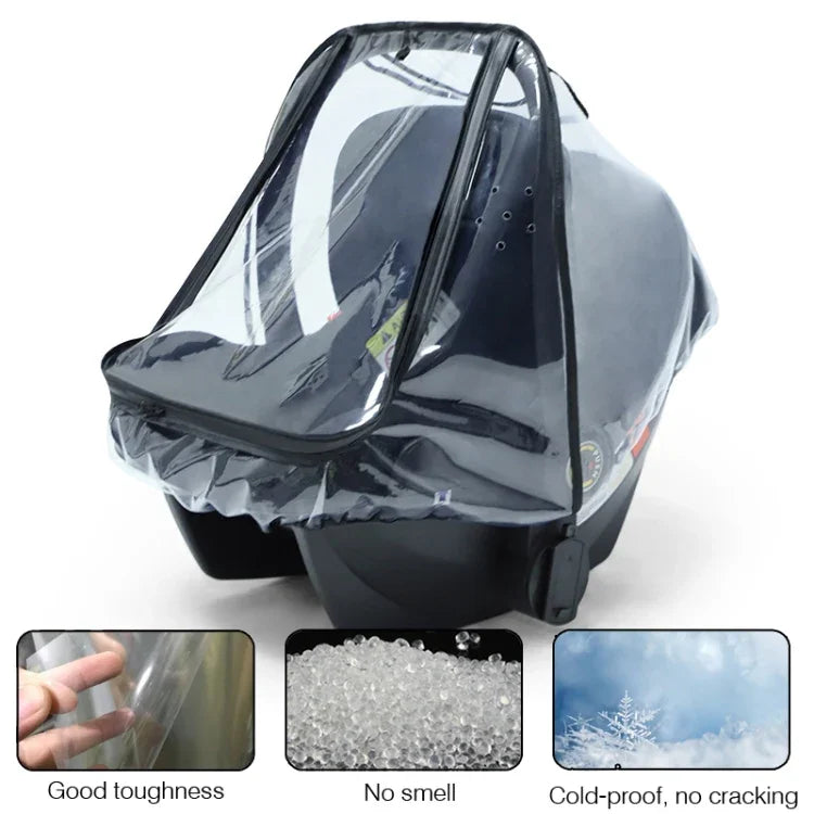 Housse de pluie transparente en EVA pour siège de sécurité bébé, Housse de pluie pour poussette, Housse de pluie