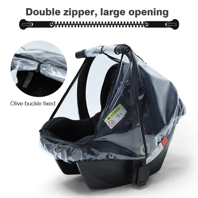 Housse de pluie transparente en EVA pour siège de sécurité bébé, Housse de pluie pour poussette, Housse de pluie
