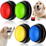 Bouton de communication pour animaux : boîte vocale pour chien, enregistreur vocal. Style : modèle d'enregistrement. Couleurs : rouge, rose, jaune, bleu lac, blanc, bleu foncé, bleu clair, vert, violet, rouge, orange.