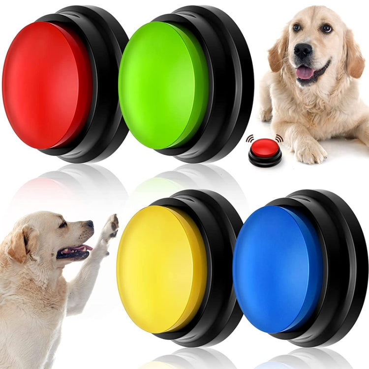Bouton de communication pour animaux : boîte vocale pour chien, enregistreur vocal. Style : modèle d'enregistrement. Couleurs : rouge, rose, jaune, bleu lac, blanc, bleu foncé, bleu clair, vert, violet, rouge, orange.