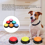 Bouton de communication pour animaux : boîte vocale pour chien, enregistreur vocal. Style : modèle d'enregistrement. Couleurs : rouge, rose, jaune, bleu lac, blanc, bleu foncé, bleu clair, vert, violet, rouge, orange.