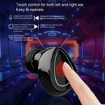 Casque Bluetooth mini invisible avec écran numérique stéréo SKY10 Charging Bin, SKY10 noir